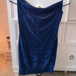 blue tight homecoming dress